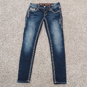 Rock Revival Women's Dark Blue Skinny Jeans Size 25